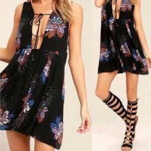 Free people Italian Breeze Short Dress Size Small Petite Oversized